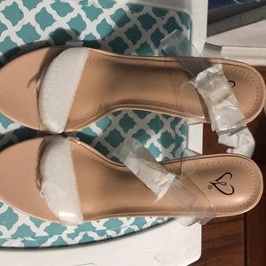 Clear/Nude heels
